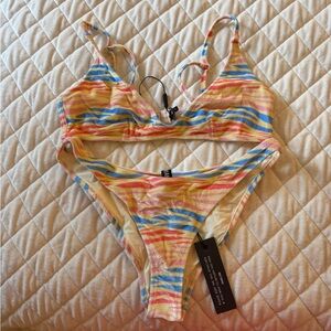 Triangl zebra bikini set